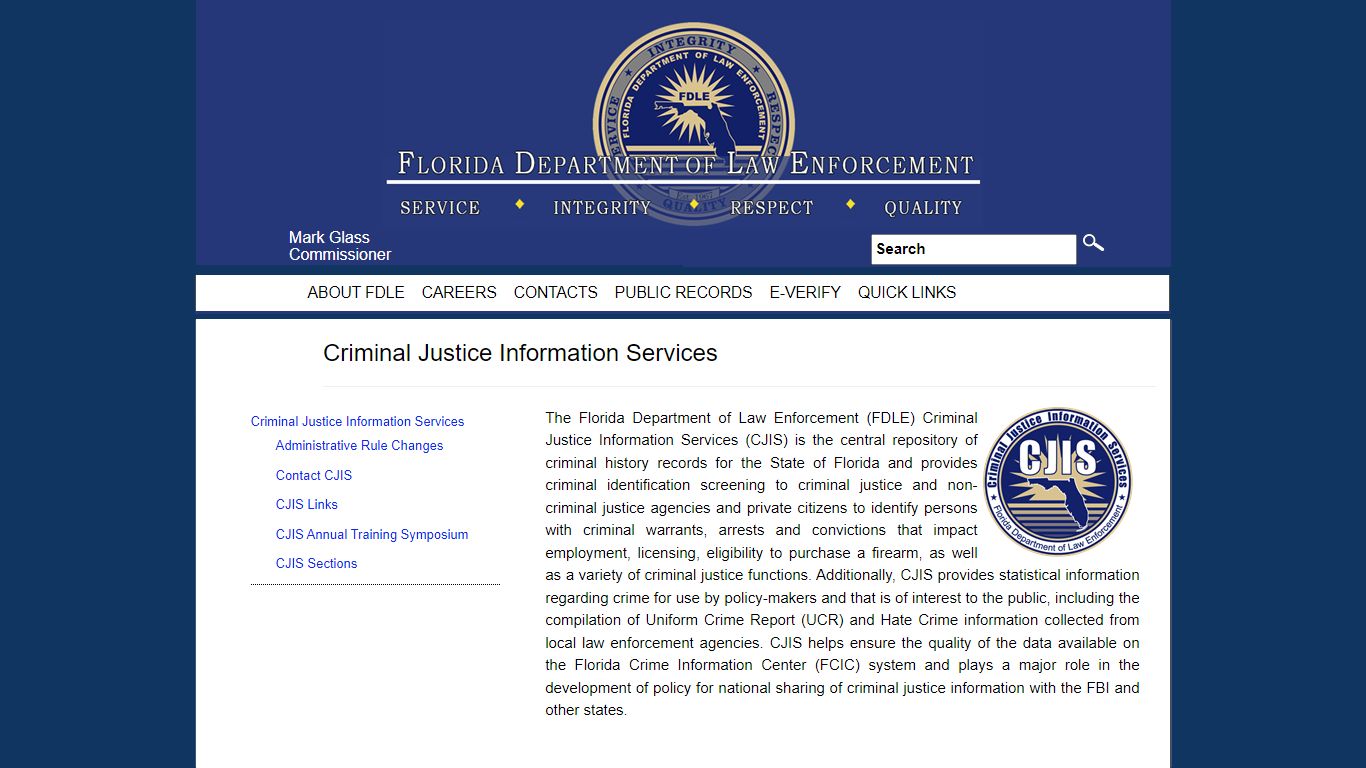 Criminal Justice Information Services - fdle.state.fl.us